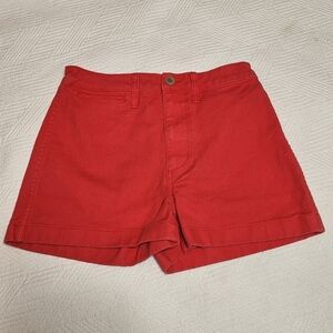 Madewell Emmett Red Denim Jean Short Women's Size 26 Size 2
